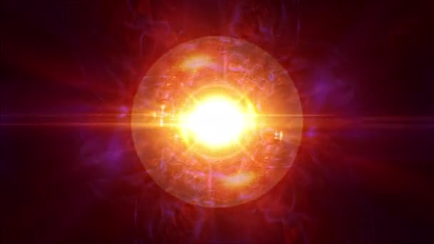 Efeito Chama Lente Óptica Tremendo Explosão Luz Com Efeito Energia — Vídeo de Stock