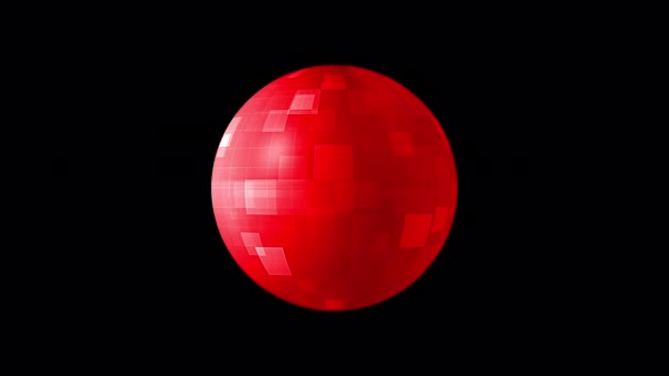 Abstrato Futurista Vermelho Technolog Esfera Efeito Bola Elemento Isolado Com — Vídeo de Stock