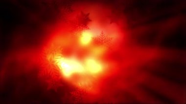 Soyut Cazibe Noel Yılbaşı Arkaplanı. 4K 3D altın kar taneleri ve siyah üzerine peri ışığı. Zarif bayram kutlaması için kış karı. Noel için kusursuz döngü selamlaması.