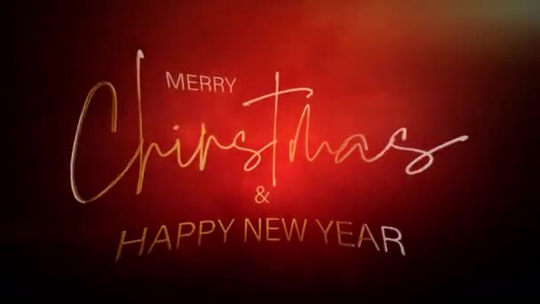 Абстрактний Веселий Різдво Щасливий Новий Рік Вибухом Золоті Вогні Блищить — стокове відео