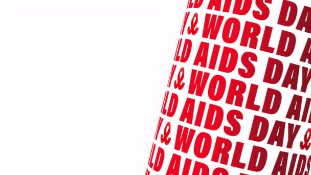 Aids Világnap Cím Banner Kampány Háttér Koncepció Varrat Nélküli Hurok — Stock videók