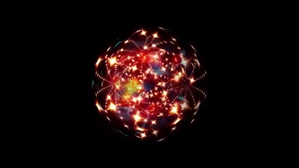 Žhnoucí Maticová Energetická Futuristická Koule Abstraktní Pozadí Povrchem Plazmy Motion — Stock video