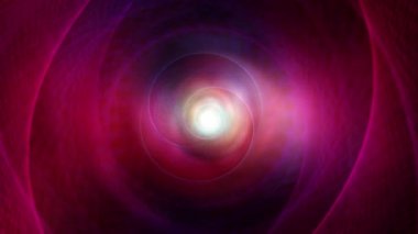 Aydınlatma tüneli arka planına sahip soyut, renkli tel örgüler. 4K 3D kusursuz döngü teknolojisi fantezi canlı saykodelik renkler. Bulanık Dijital Tünelden Güzel Uçuş. VJ döngüsü.