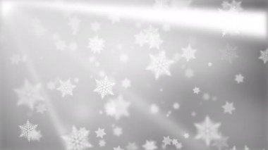 Soyut arka plan kar taneleri, düşen Noel Kartanesi, yavaşça kar tanelerini kar tanesi gibi yağdırıyor. 4K 3D Kusursuz Döngüsüz Mutlu Noeller ve mutlu yıllar el feneri ışığıyla karşılama videosu.
