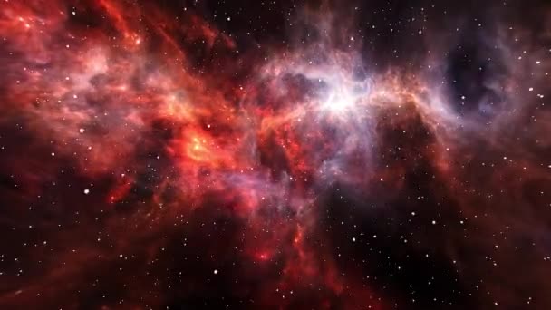 Abstrakt Warp Nebo Hyperprostorového Pohybu Zaprášené Strany Orionského Meče Vykreslování — Stock video