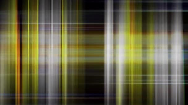 Abstraktní Vícebarevné Pulzní Signální Čáry Pohybující Vodorovně Svisle Černém Pozadí — Stock video