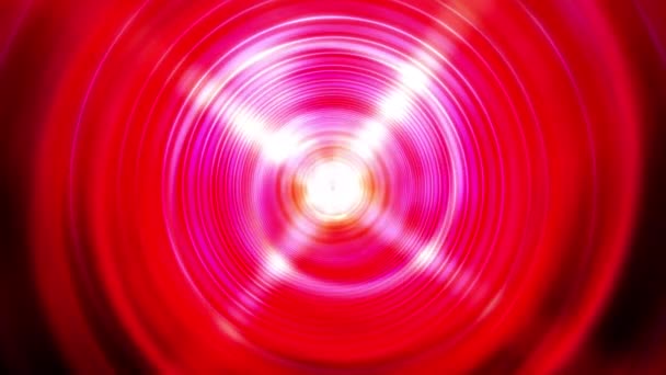 Αφηρημένο Κόκκινο Κύκλο Ακτινική Φώτα Φόντο Για Πολύχρωμο Αντίληψη Δίνη — Αρχείο Βίντεο