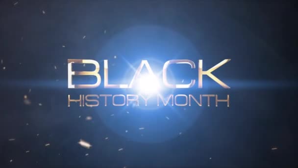 Black History Maand Cinematic Abstract Intro Beeldmateriaal Achtergrond Concept Rendering — Stockvideo