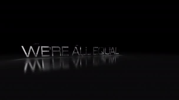 Black History Month Glitch Text Effect Black Background Rendering All — Stock Video