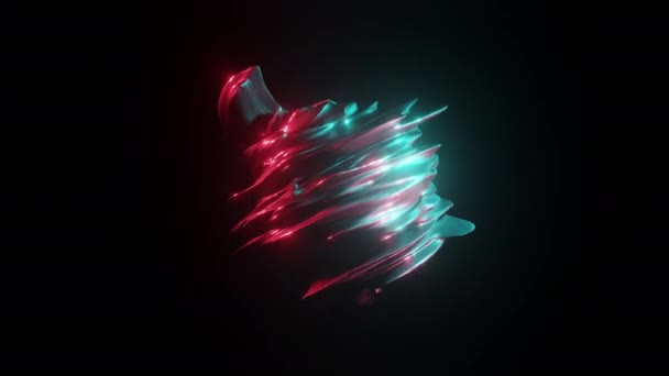 Abstract Naadloos Roterende 360 Animatie Loop Van Render Metallic Object — Stockvideo