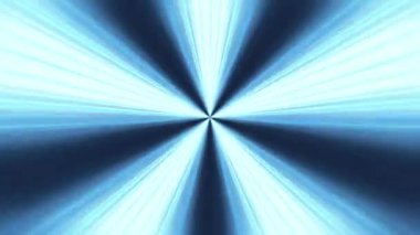 Dairesel geometrik merkez yıldız hız çizgisi dönüş şekli. Soyut mavi ışık geometrik arkaplan yıldızını sonsuz dönüş şeklinde çizer. Soyut Dinamik Işınlar. 4K 3D Kusursuz döngü.