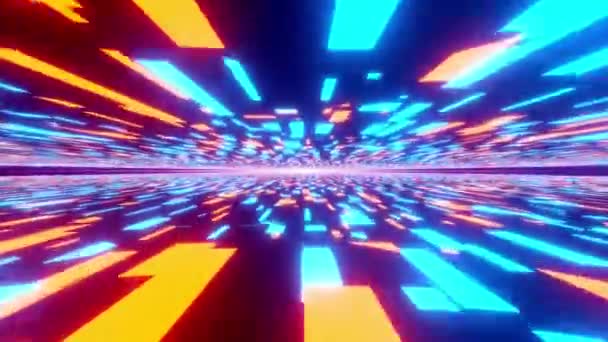 Hyper Space Visualization Matrix Background 에서의 추상적 미래적 렌더링 바다없는 — 비디오