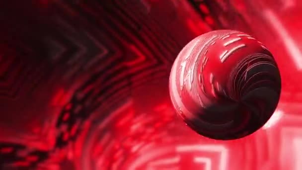 Abstract Virtual Reality Motion Science Technology Concept Background Red Color — Vídeo de Stock