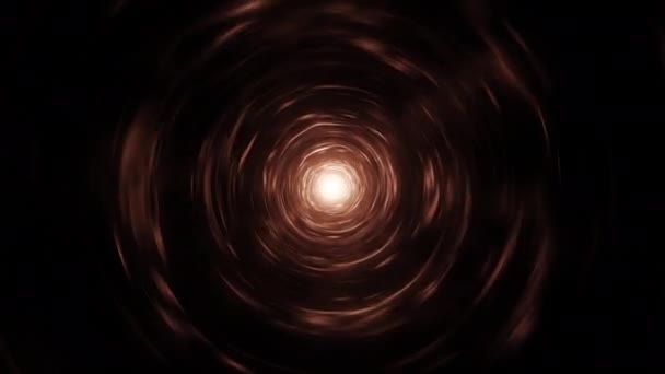 Sci Golden Light Energy Tunnel Тунельні Світлові Потоки Впливають Анімацію — стокове відео
