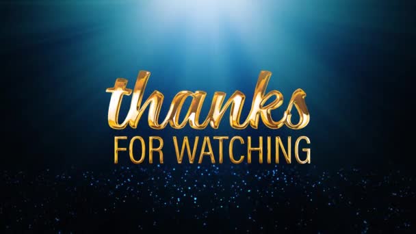 Ευχαριστώ Για Την Παρακολούθηση Κινηματογραφικό Φόντο Τρέιλερ Τίτλο Όμορφες Φωτοβολίδες — Αρχείο Βίντεο