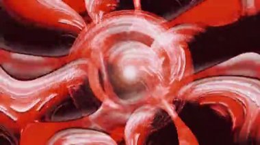 4K 3D, soyut sanat 3D animasyon videosu gerçeküstü organik küre eğrisi dalgalı düz ve karmaşık dinamik biyolojik nesne veya fütüristik yüksek teknoloji bilim kurgu yapısındaki madde..