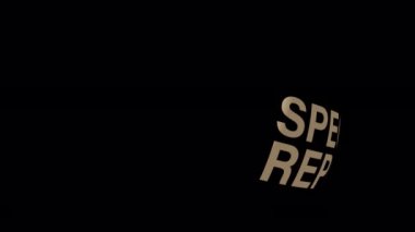 4K renkli kelime Özel Rapor Başlığı - QuickTime Alpha Channel ProRes 4444 kullanılarak izole edilmiş özel bir kelime özel döngü animasyon kavramı. Haber giriş şablonu