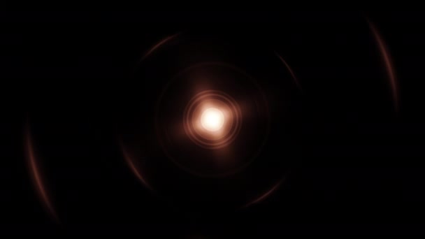 Абстрактний Обертовий Прожектор Оптичної Лінзи Спалахує Блискучу Анімаційну Петлю Тла — стокове відео