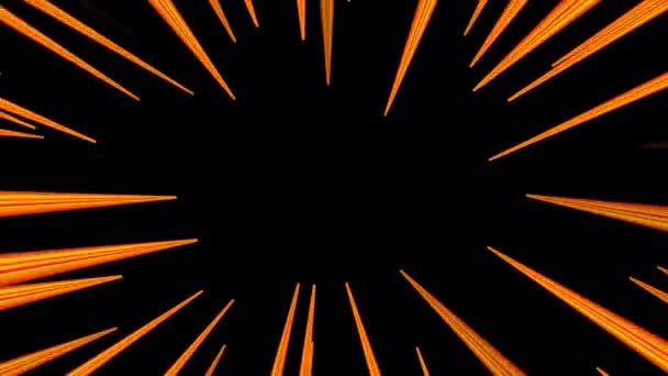 Orange Radial Velocity Lines Comic Action Overlay Comic Flash Radial — Stockvideo