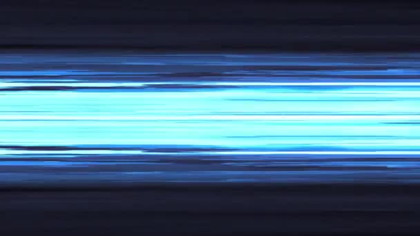 摘要明亮蓝光模拟速度线在黑色背景上的运动 3D无缝循环 动画水平模拟漫画渐变速度线 模拟漫画运动纹理背景 — 图库视频影像