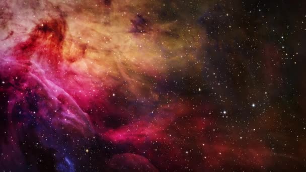 Loop Space Flight Explorarea Spațiului Adânc Călătorie Nebuloasa Orion Nebuloasă — Videoclip de stoc