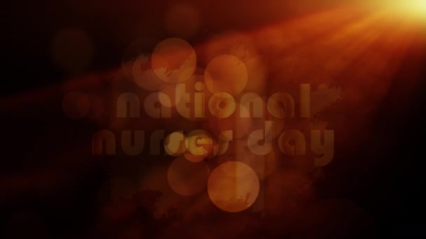 National Nurses Day Abstrakte Filmische Titeleinleitungsschleife Illustration National Nurse Day — Stockvideo