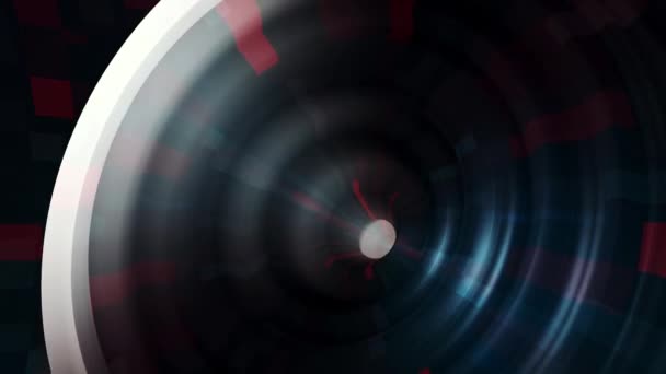 Abstract Pattern Circles Effect Wave Ripple Displacement Animation Dark Red — Stock Video