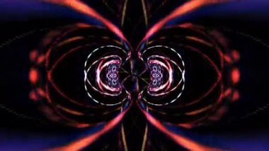 Soyut Dijital Bilimkurgu Fütüristik Yüksek Teknoloji Hareketi Grafik Arkaplanı. Renkli parlak neon hatları hız akışı VJ döngü arkaplan ışıklarını şekillendirdi. Başlık girişi için soyut görsel, müzik sahnesi gösterisi. 