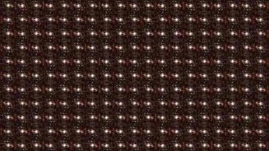 Küçük daire parçacıkları dönen ve arkaplanı dönüştüren soyut fütüristik desen arkaplanı. 4K kusursuz döngü animasyonu. Teknoloji geçmişi için bakır bilim şebekesi deseni. 