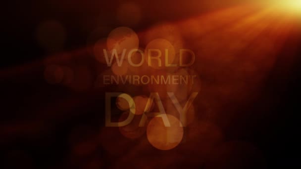 World Environent Day Концепт Дизайнерського Трейлера Світовий День Навколишнього Середовища — стокове відео