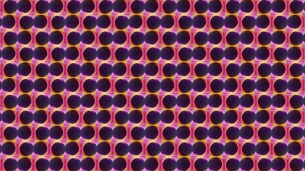 Abstracte Textuur Patroon Met Veel Kleine Digitale Geperforeerde Cirkels Animeren — Stockvideo