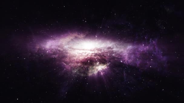 Vídeo Loop Movimento Estrelas Brilhantes Nebulosa Animação Nuvem Energia Partículas — Vídeo de Stock