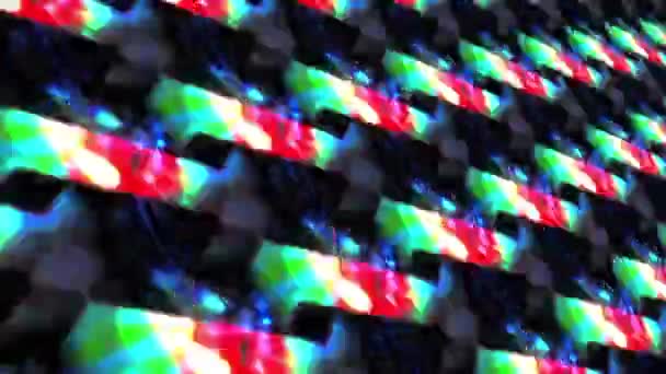 Abstract Mooie Digitale Tot Countdown Digitale Grid Patroon Matrix Stijl — Stockvideo