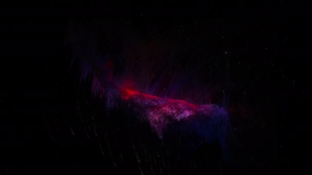 Spazio Esterno Cosmo Fantascientifico Nebulosa Stelle Nello Spazio Profondo Incandescente — Video Stock