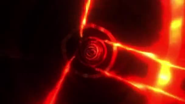 Abstrakte Feuer Magma Energie Tunnel Wirbelenergie Fließt Modernen Nahtlosen Schleifen — Stockvideo