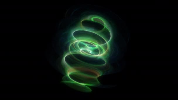 Abstrato Brilhante Brilho Plasma Verde Misterioso Objeto Amorfo Flutuante Renderizando — Vídeo de Stock