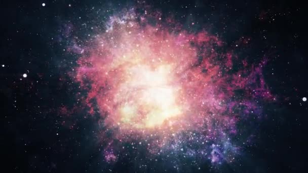 Space Travel Star Fields Supernova Bursts Light Render Loop Heavenly — Stock Video