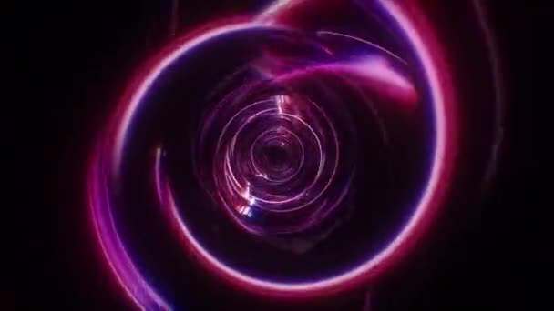 Padrão Loop Sem Emenda Abstrato Círculos Metal Luz Azul Roxo — Vídeo de Stock