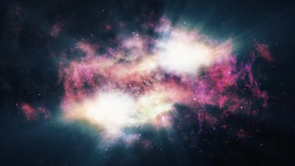 Astratto Viaggiando Attraverso Supernova Esplode Luce Loop Senza Soluzione Continuità — Video Stock