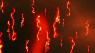 Kuantum Fiziği teorisinde sicim teorisi kavramı. 4K 3D Yaratıcı Sanatsal Sicim Teorisi Fizik Görselleştirme Kuantum Dalgaları arka planı. Parlayan Sicim Enerjisi Kuantum Karışıklığı.
