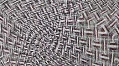 Soyut 3D döngü hareketi ve grunge çizgili kontrollü ızgara hareketli grafik ögesini döndürün. VJ DJ döngüsü, geçiş, giriş, başlık için 4K 3D pürüzsüz döşeme deseni eski grungy geometrik desen desen.