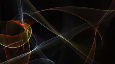 Teknoloji dijital dalga soyut başlık. İş geçmişi için çok renkli animasyon. Dinamik Kablo Dalgası çerçevesi. Dinamik dalga ile gelecekçi tel örgü arka planı. 4K 3D renksiz döngü.