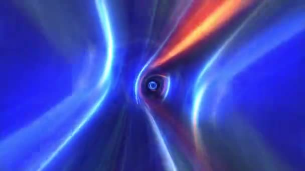 抽象的な創造的なカラフルな多色渦の背景 3Dシームレスな動きの光 ネオン輝く光線のループ速度 催眠超現実的な幻想のフラクタル無限のループ壁紙 Djループ — ストック動画