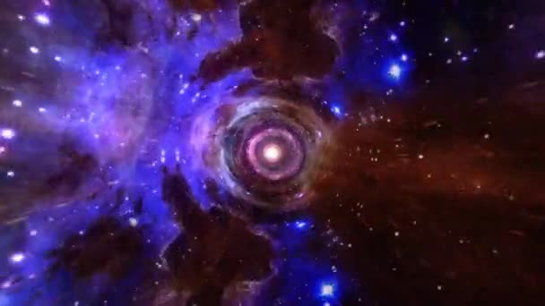 Абстрактный Межзвездный Полет Прыжок Времени Красочном Гиперпространстве Бесшовный Петля Hyper — стоковое видео