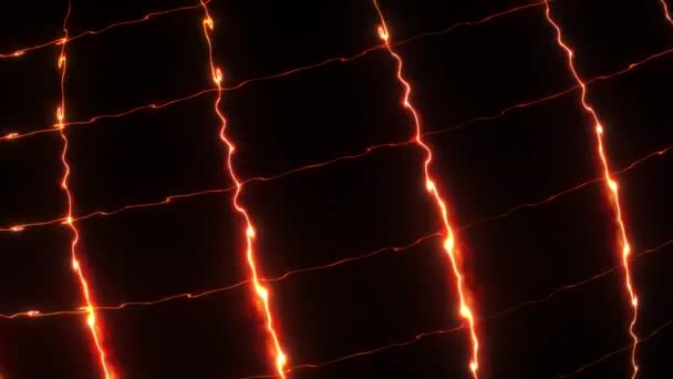 Abstract Background Loop Animation Gold Sparking Electric Lines Pattern Texture — Vídeo de stock