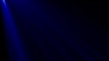 Mavi ışıklı ışık döngüsü efekti soyut arkaplan. 4K kusursuz döngü soyut sahne ışığı hareketi sol üstteki parlayan soyut başlıklar için tanıtım fragmanı sinematik efekt arka planı, ekran örtüsü.