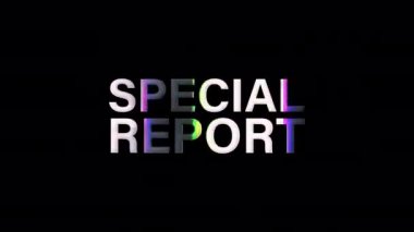 4K Glitch Efekti Özel Efekt Başlık 3D İllüstrasyonu QuickTime Alpha Channel ProRes 4444 kullanılarak izole edilmiş özel haber döngüsü bozulma animasyonu. Haber açılış efektleri.