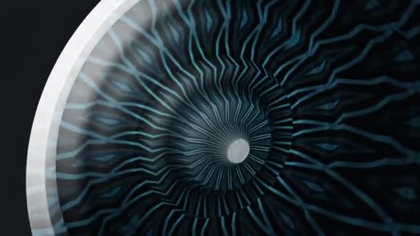 Abstract Fractal Cirkel Beweging Grafische Achtergrond Met Donkerblauwe Futuristische Textuur — Stockvideo