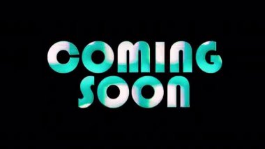 4K geliyor arızalı metin efekti izole edilmiş başlık. Pop renk sözcüğü mavi aksaklık. Reklam konseptini desteklemek için yakında ışık animasyonu devreye girecek. QuickTime Alpha Channel ProRes 4444 'ü kullanarak izole edin..