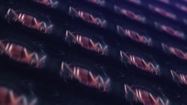 NEW UPDATE Futuristic Tile Matrix Pattern Moving animation on LED wall for system update background concept. 4K 3D rendering seamless loop motion graphics creative NEW UPDATE abstract backdrop.